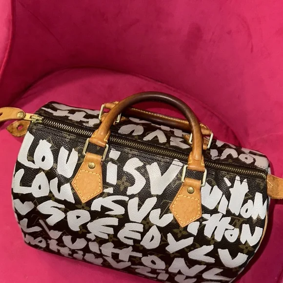 Louis Vuitton Stephen Sprouse speedy 30 Boston satchel silver graffiti - Picture 14 of 16